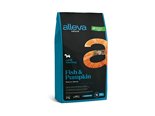 ALLEVA - Alleva Natural Trockenfutter mit Fisch & Kürbis - Futter für Erwachsene Hunde - Mini - Trockenfutter 2 kg-Beutel von Alleva
