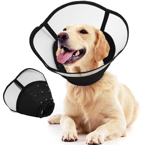 Allroaring Hundekegel, verstellbares Hundekegelhalsband, weiche Kegel für große Hunde, elisabethanisches Halsband für Haustiere nach Operationen, große Haustier-Genesungshalsbänder und Zapfen, um das von Allroaring