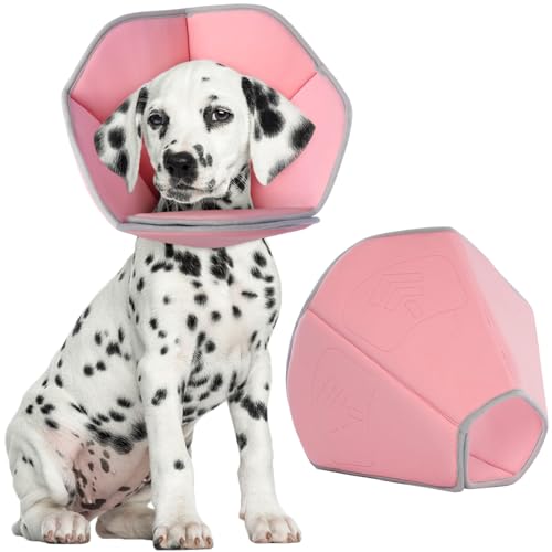 Kegelhalsband für Hunde, Alternative nach Operationen – bequemes E-Halsband für kleine, mittelgroße und große Hunde – Schutzkragen nach Operationen, Rosa, Größe M Kegelhalsband für Hunde, Alternative nach Operationen – bequemes E-Halsband für kleine, mittelgroße und große Hunde – Schutzkragen nach Operationen, Rosa, Größe M von Allroaring