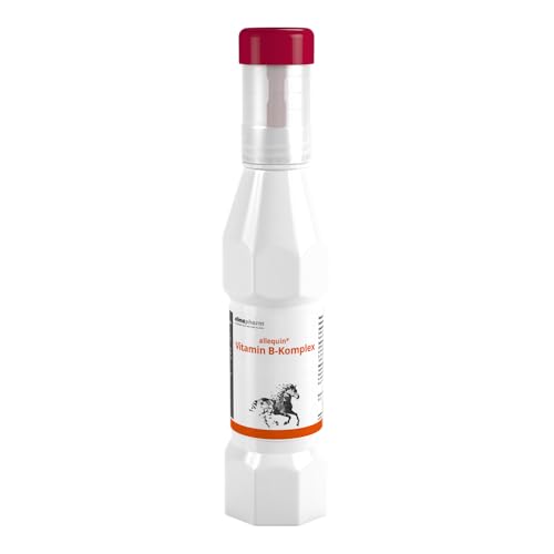 almapharm allequin Vitamin B-Komplex | 300 ml | Flüssiges Ergänzungsfuttermittel für Pferde | Zum Ausgleich bei Unterversorgung mit Vitaminen des B-Komplexes von almapharm