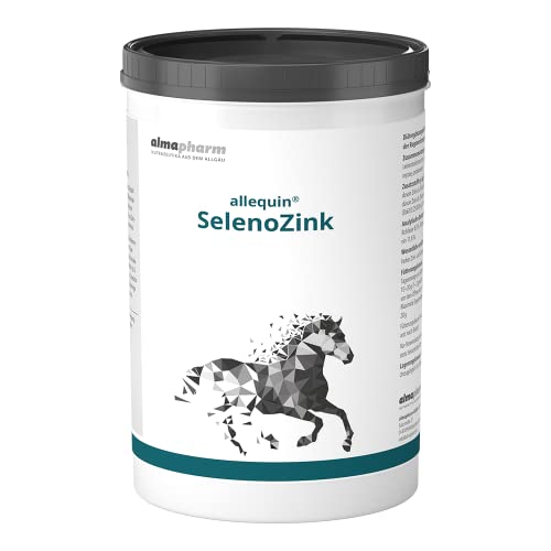 Almapharm allequin SelenoZink | 1kg | Ergänzungsfuttermittel für Pferde | Kann dabei helfen einen Mangel an Selen und Zink auszugleichen | Zur Unterstützung von Haut und Hufen von Almapharm