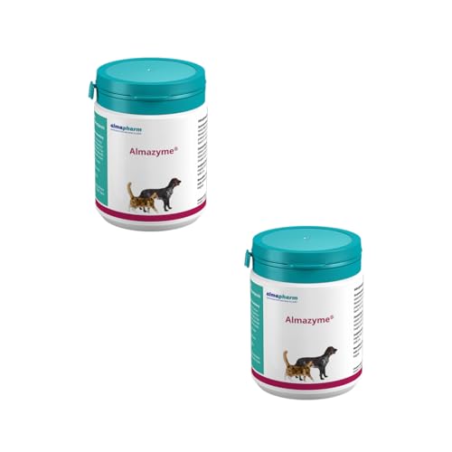 almapharm astoral Almazyme Pulver | Doppelpack | 2 x 120 g | Ergänzungsfuttermittel für Hunde und Katzen | Vitalstoffe zur Unterstützung von almapharm