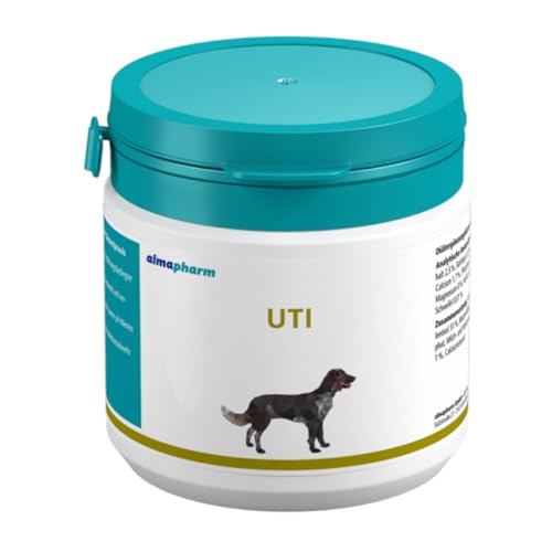almapharm UTI | 125 Tabletten | Ergänzungsfuttermittel für Hunde | Kann zum Ausgleich ernährungsbedingter Defizite beitragen | Zur Unterstützung der Harnwege almapharm UTI | 125 Tabletten | Ergänzungsfuttermittel für Hunde | Kann zum Ausgleich ernährungsbedingter Defizite beitragen | Zur Unterstützung der Harnwege von almapharm