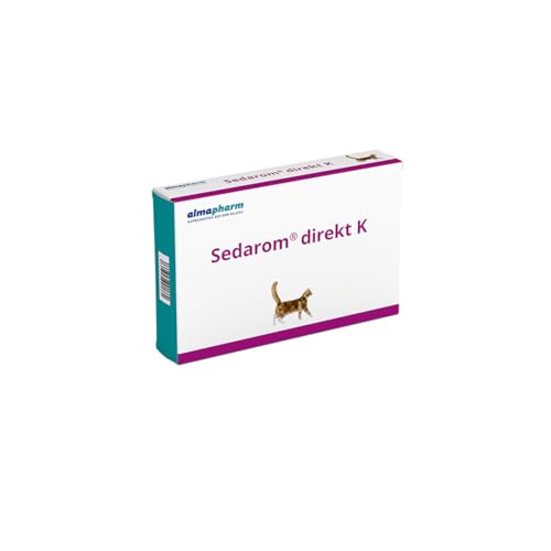 almapharm Sedarom direkt K | 72 Tabletten | Ergänzungsfuttermittel für Katzen | Zur Unterstützung des Nervenstoffwechsels zur Stressabschirmung von Almapharm