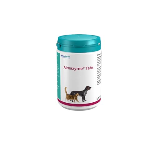 almapharm astoral Almazyme | 600 Tabs | Ergänzungsfuttermittel für Hunde und Katzen | Bei unzureichender Verdauung | Bei exokriner Pankreasinsuffizienz | Reich an Enzymen von almapharm