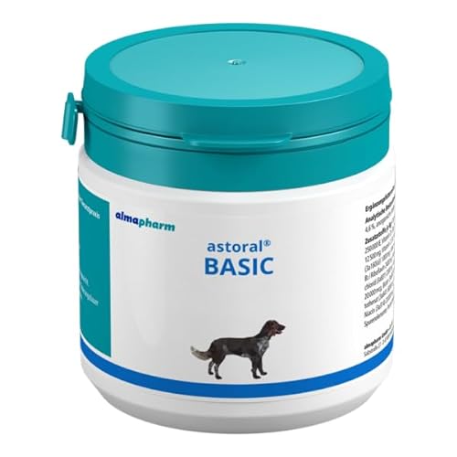 almapharm astoral Basic | 100 g | Ergänzungsfuttermittel für Hunde | Bedarfsgerecht abgestimmte Mikronährstoff-Supplementierung | Enthält die Vitamine A, B, D, E und C von Almapharm