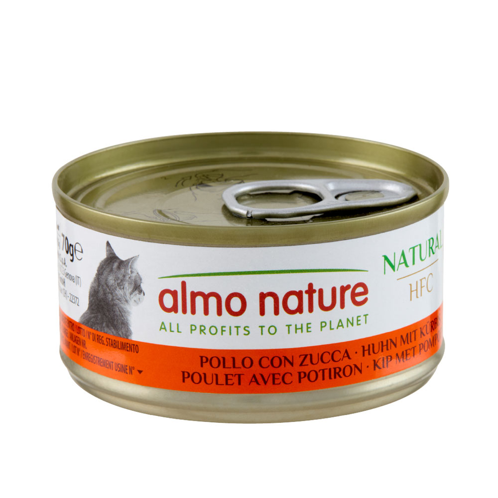 12 + 6 gratis! 18 x 70 g Almo Nature HFC - Huhn mit Kürbis von Almo Nature 70g