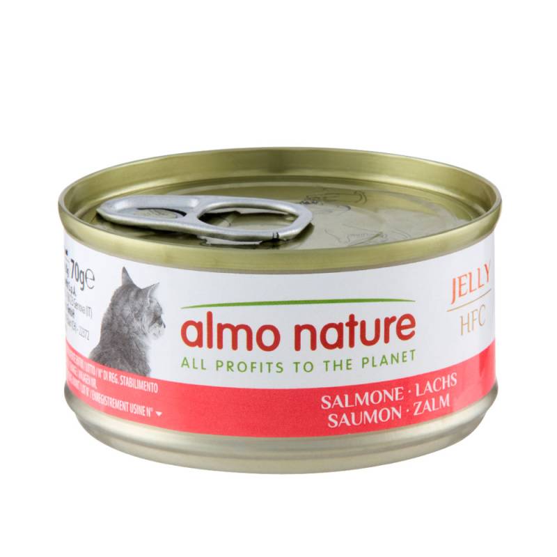 12 + 6 gratis! 18 x 70 g Almo Nature HFC - Lachs in Gelee von Almo Nature 70g