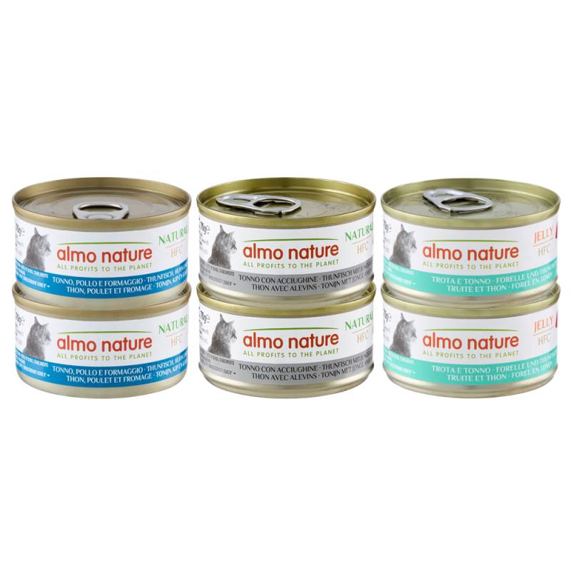 12 + 6 gratis! 18 x 70 g Almo Nature HFC - Mixpaket Thunfisch (3 Sorten) von Almo Nature 70g