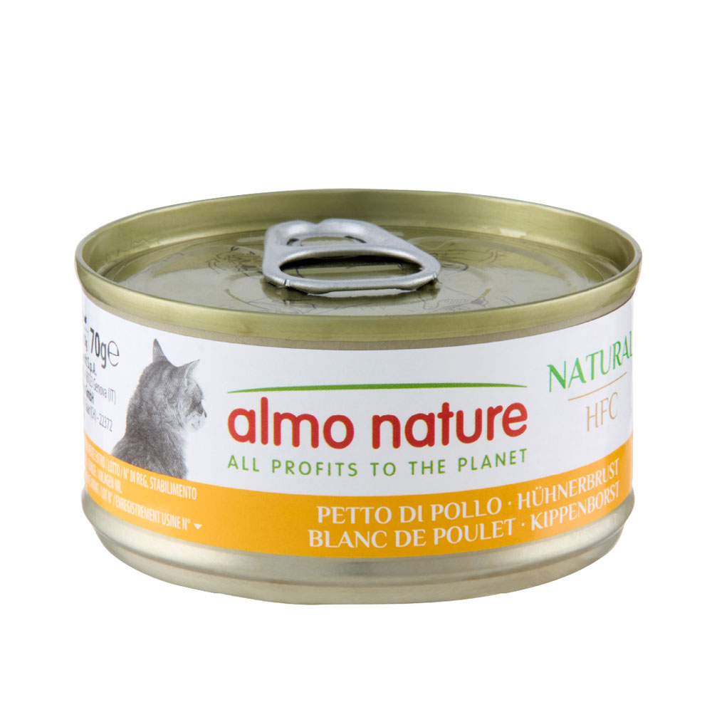 12 + 6 gratis! 18 x 70 g Almo Nature HFC - Natural Hühnerbrust von Almo Nature 70g