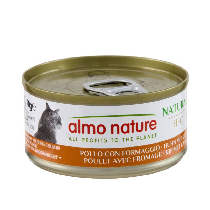 12 + 6 gratis! 18 x 70 g Almo Nature HFC - Natural Huhn mit Käse von Almo Nature 70g