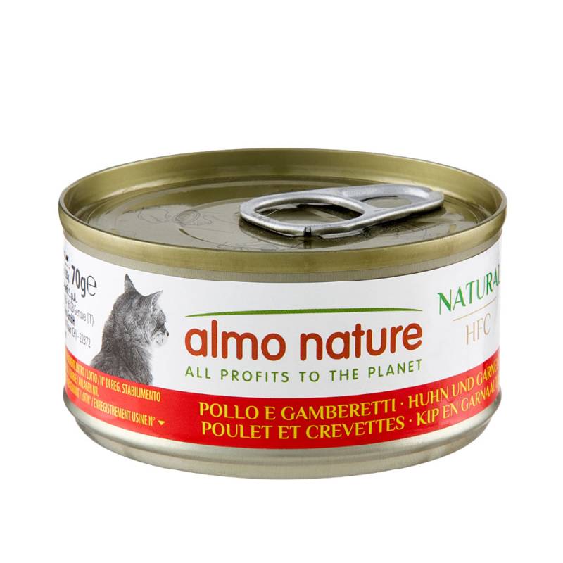 12 + 6 gratis! 18 x 70 g Almo Nature HFC - Natural Huhn & Garnelen von Almo Nature 70g