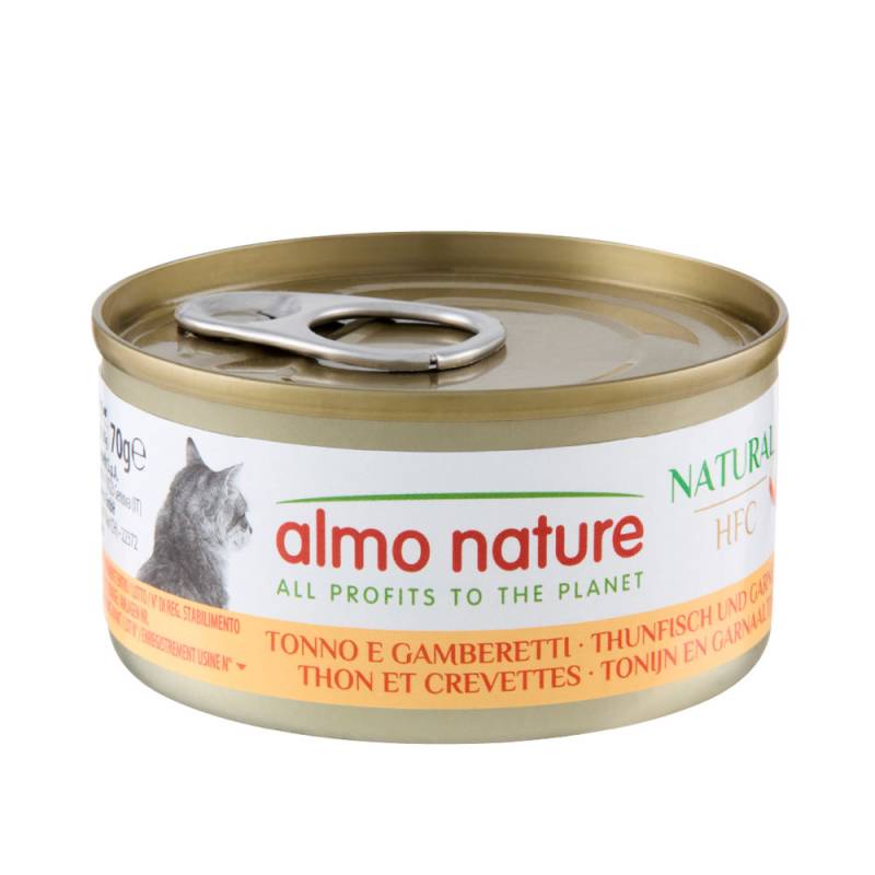 12 + 6 gratis! 18 x 70 g Almo Nature HFC - Natural Thunfisch und Garnelen 12 + 6 gratis! 18 x 70 g Almo Nature HFC - Natural Thunfisch und Garnelen von Almo Nature 70g