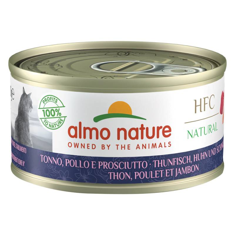 Sparpaket Almo Nature HFC Natural 24 x 70 g - Thunfisch, Huhn und Schinken von Almo Nature 70g