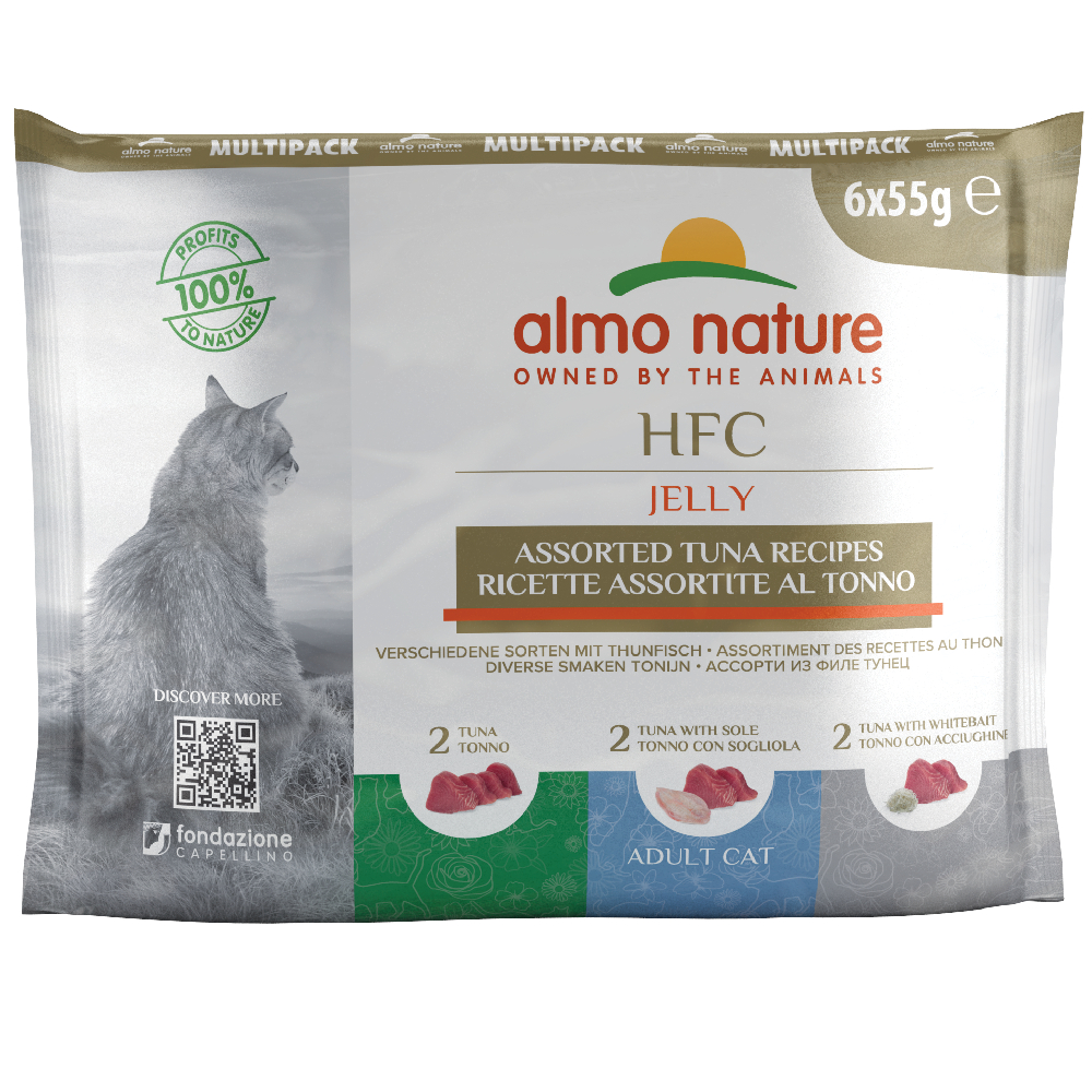 Almo Nature HFC Jelly Pouch 6 x 55 g - Mixpaket Thunfisch (3 Sorten) von Almo Nature HFC