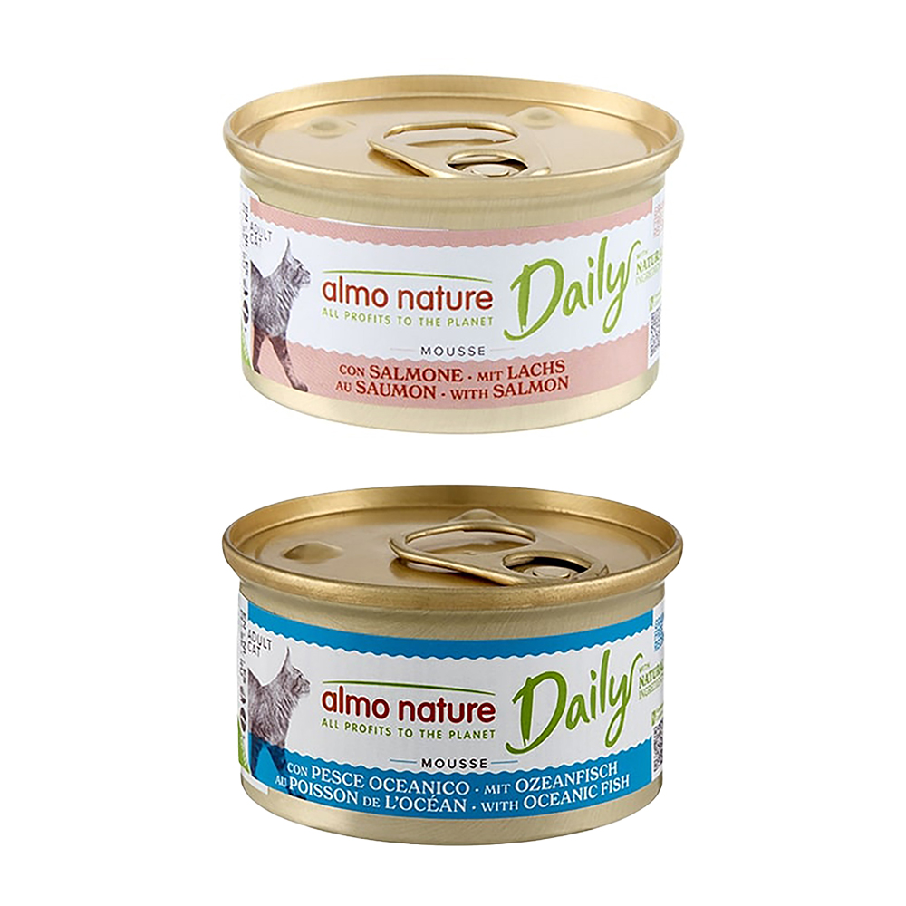 Probierpaket Almo Nature Daily Menu 6 x 85 g - Mousse Mixpaket 1 (2 Sorten) Probierpaket Almo Nature Daily Menu 6 x 85 g - Mousse Mixpaket 1 (2 Sorten) von Almo Nature Daily