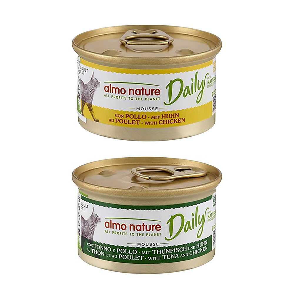 Probierpaket Almo Nature Daily Menu 6 x 85 g - Mousse Mixpaket 2 (2 Sorten) Probierpaket Almo Nature Daily Menu 6 x 85 g - Mousse Mixpaket 2 (2 Sorten) von Almo Nature Daily