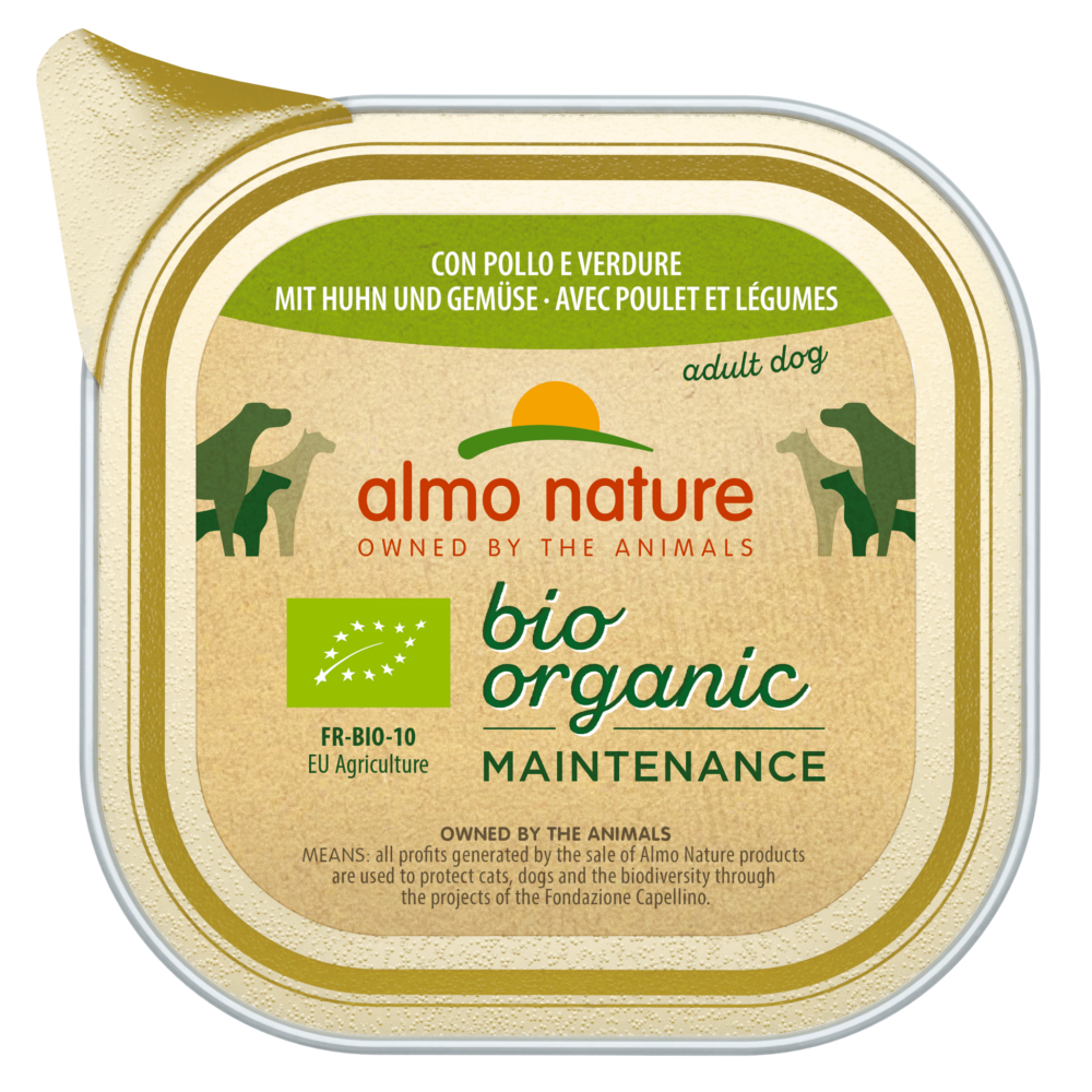 Almo Nature BioOrganic Maintenance 12 x 100 g - mit Bio Huhn & Bio Gemüse von Almo Nature BioOrganic