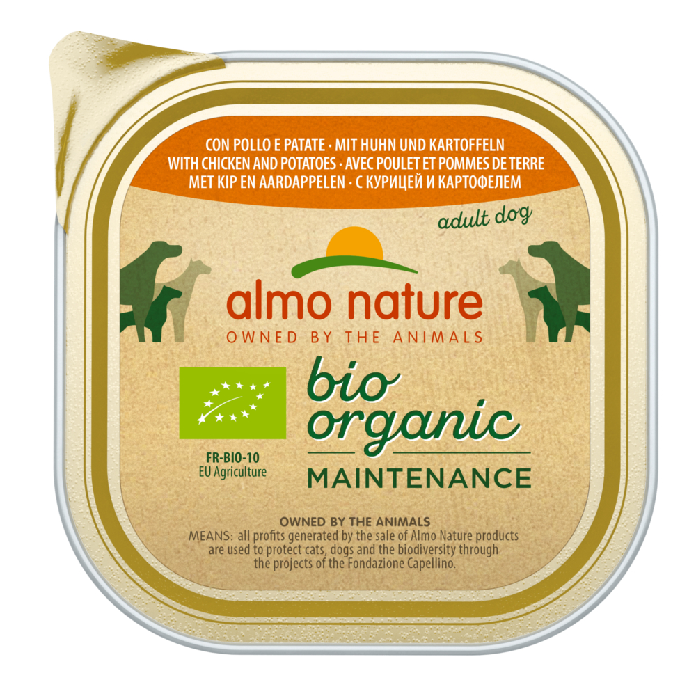 Almo Nature BioOrganic Maintenance 9 x 300 g - mit Bio Huhn & Bio Kartoffeln von Almo Nature BioOrganic