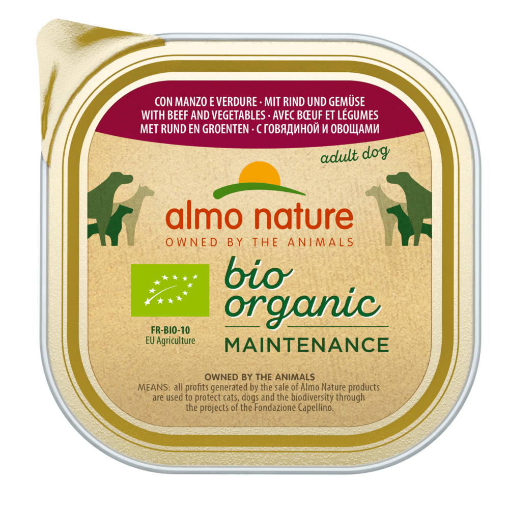 Almo Nature BioOrganic Maintenance 9 x 300 g - mit Bio Rind & Bio Gemüse von Almo Nature BioOrganic