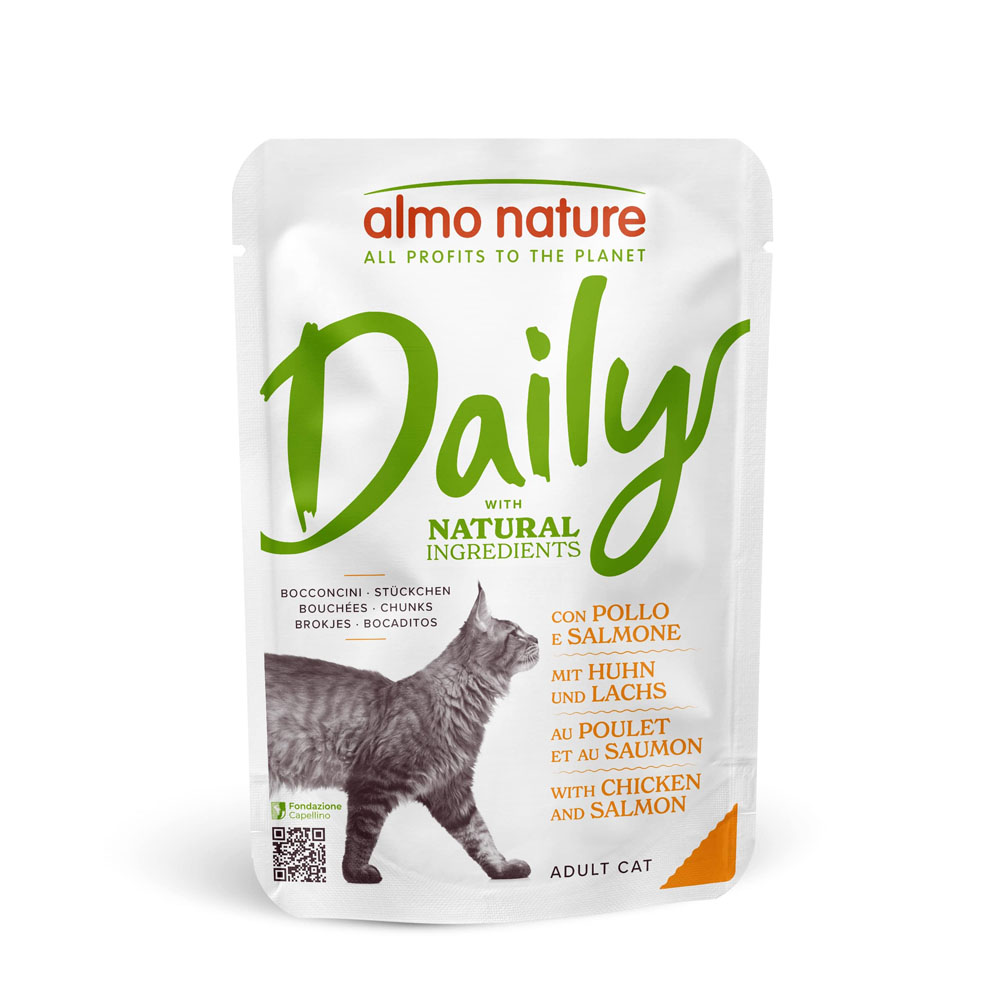 Almo Nature Daily Menu Pouch 6 x 70 g - Huhn und Lachs von Almo Nature Daily