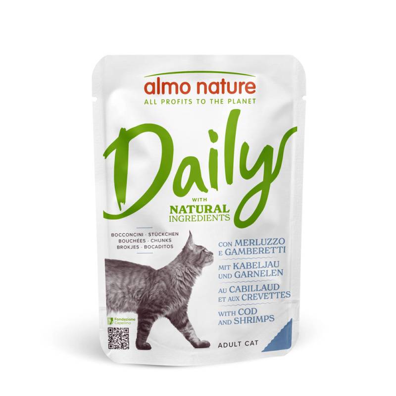 Almo Nature Daily Menu Pouch 6 x 70 g - Kabeljau und Garnelen von Almo Nature Daily