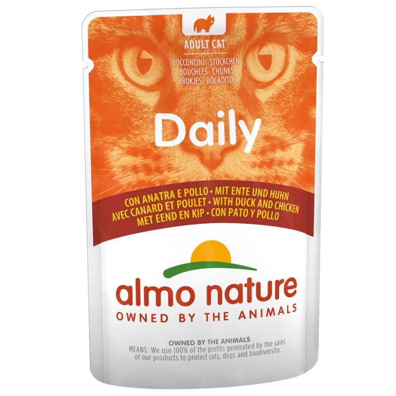 Sparpaket Almo Nature Daily Menu Pouch 12 x 70 g - Ente und Huhn von Almo Nature Daily