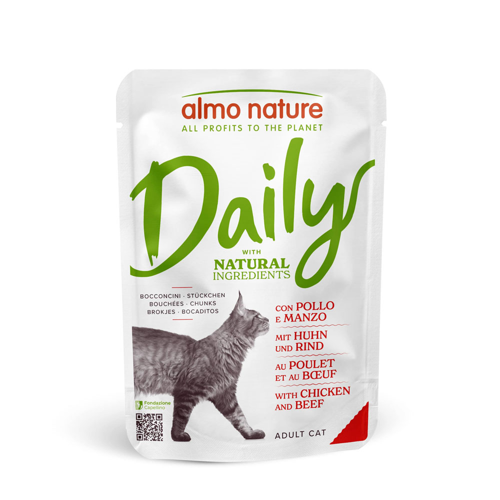 Sparpaket Almo Nature Daily Menu Pouch 12 x 70 g - Huhn und Rind von Almo Nature Daily