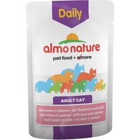 Sparpaket Almo Nature Daily Menu Pouch 12 x 70 g - Mix 3 (Thunfisch & Lachs, Huhn & Lachs) von Almo Nature Daily