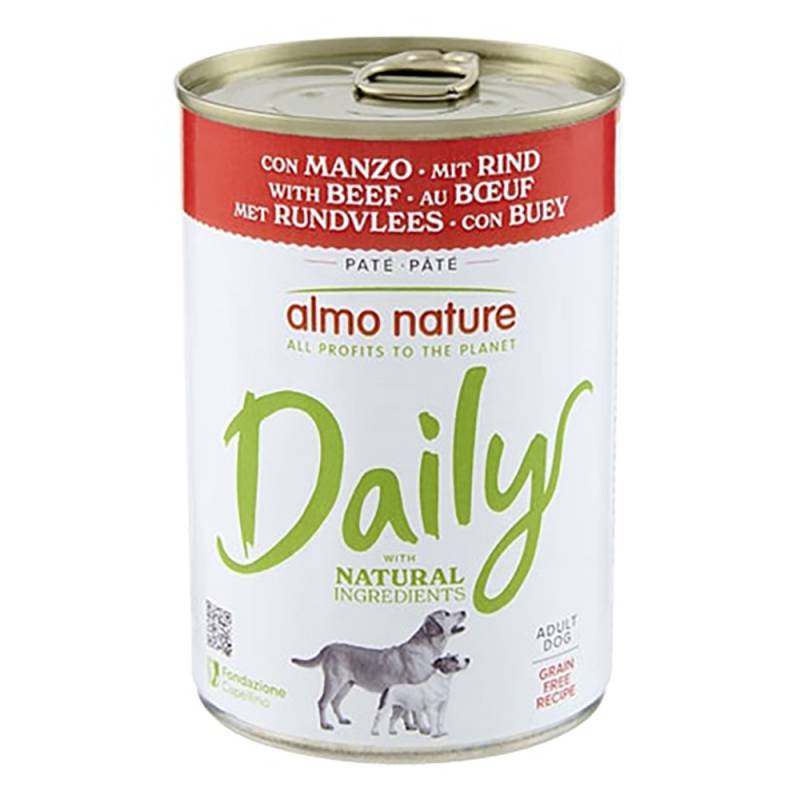 5 + 1 gratis! 6 x 400 g Almo Nature Daily  - Rind von Almo Nature Daily