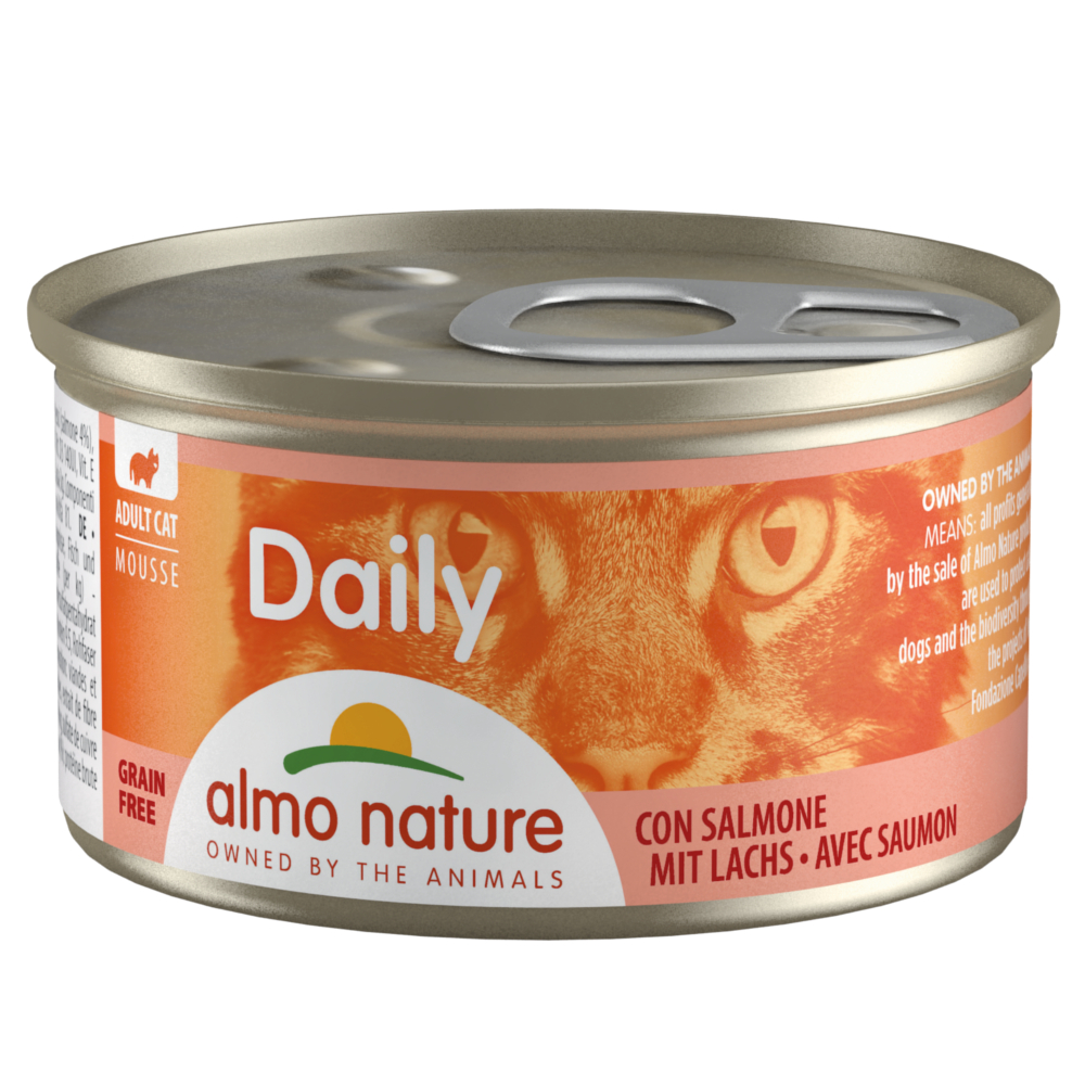 5 + 1 gratis! 6 x 85 g Almo Nature Daily Menu - Mousse mit Lachs von Almo Nature Daily