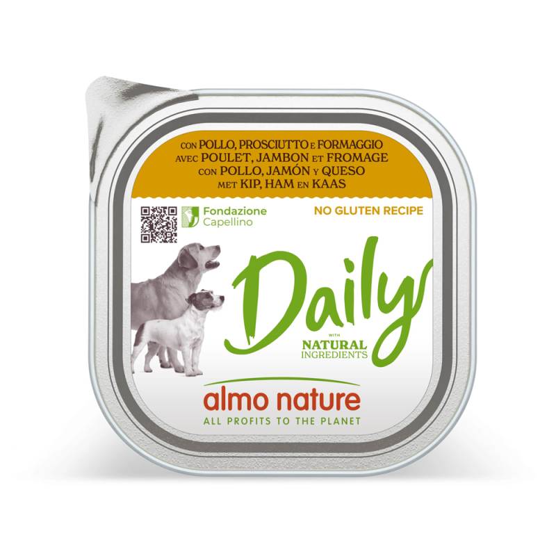 8 + 1 gratis! 9 x 300 g Almo Nature Daily  - mit Huhn, Schinken und Käse von Almo Nature Daily