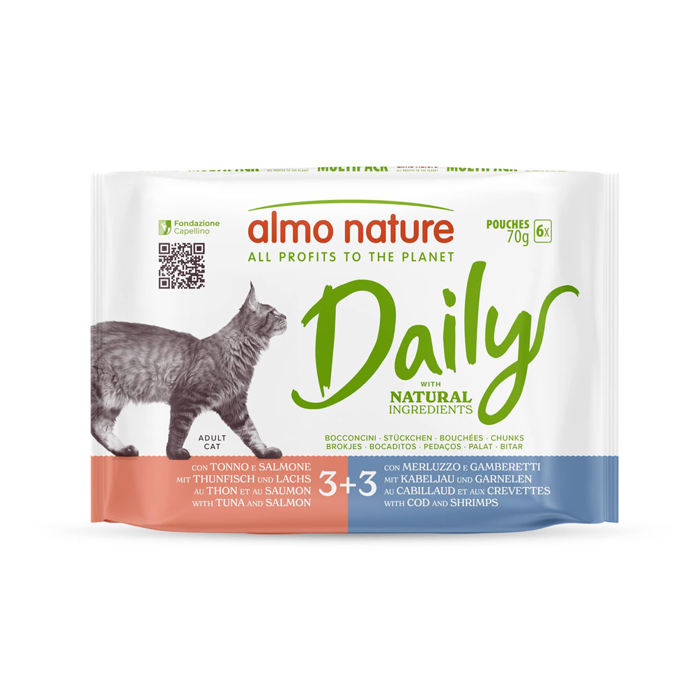 Almo Nature Daily Menu Pouch 6 x 70 g - Mixpaket 2 (2 Sorten) von Almo Nature Daily