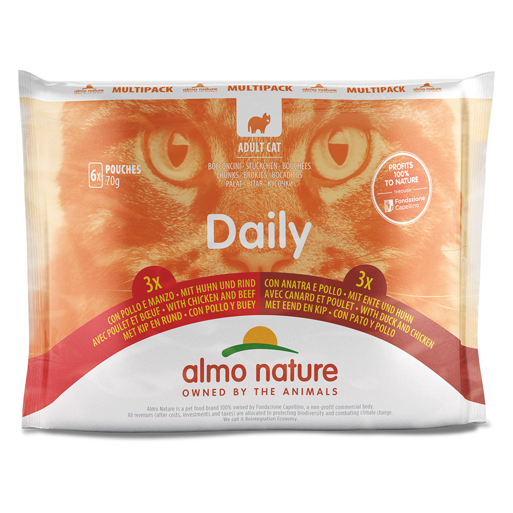 Almo Nature Daily Menu Pouch 6 x 70 g - Mixpaket 3 (2 Sorten) von Almo Nature Daily