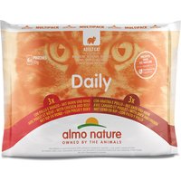 Sparpaket Almo Nature Daily Menu Pouch 12 x 70 g - Mix 5 (Huhn & Rind, Ente & Huhn) von Almo Nature Daily