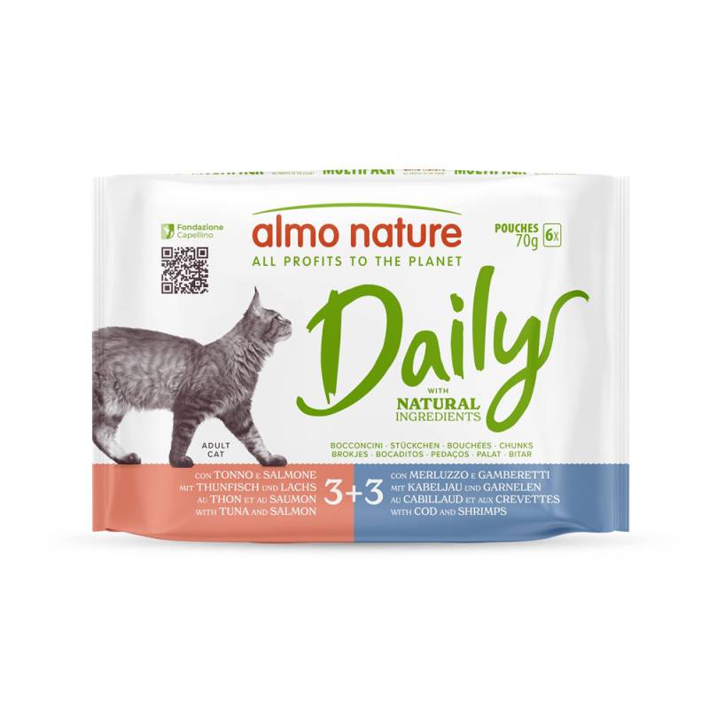 Sparpaket Almo Nature Daily Menu Pouch 12 x 70 g - Mixpaket 4 (2 Sorten) von Almo Nature Daily