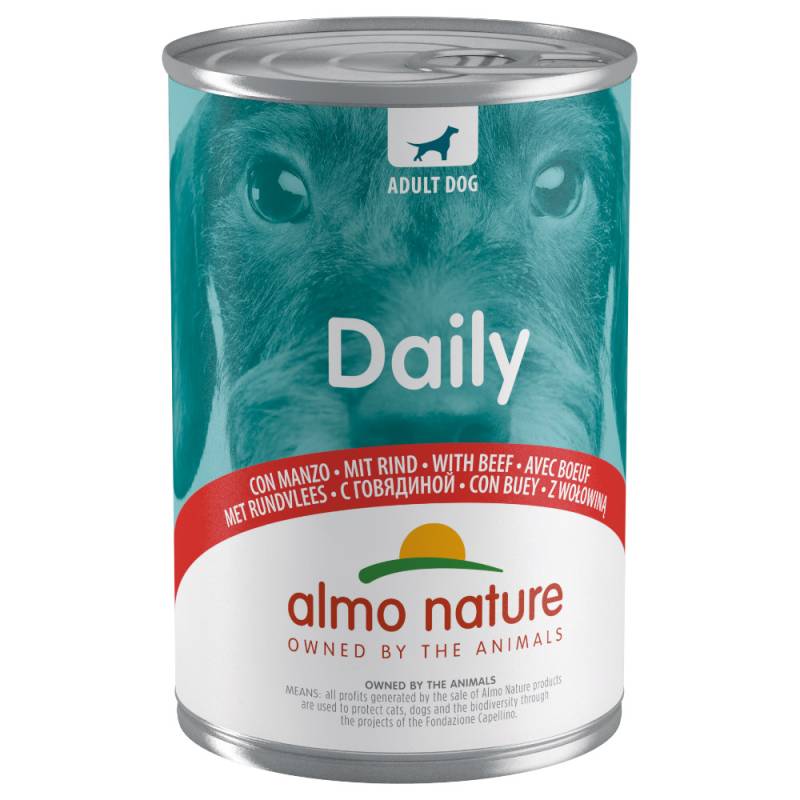 Sparpaket: Almo Nature Daily Dog 12 x 400 g - Rind von Almo Nature Daily