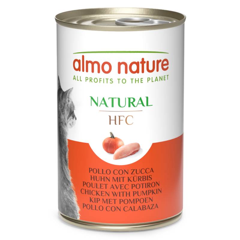 12 + 6 gratis! 18 x 140 g Almo Nature HFC Natural  - Huhn mit Kürbis von Almo Nature HFC