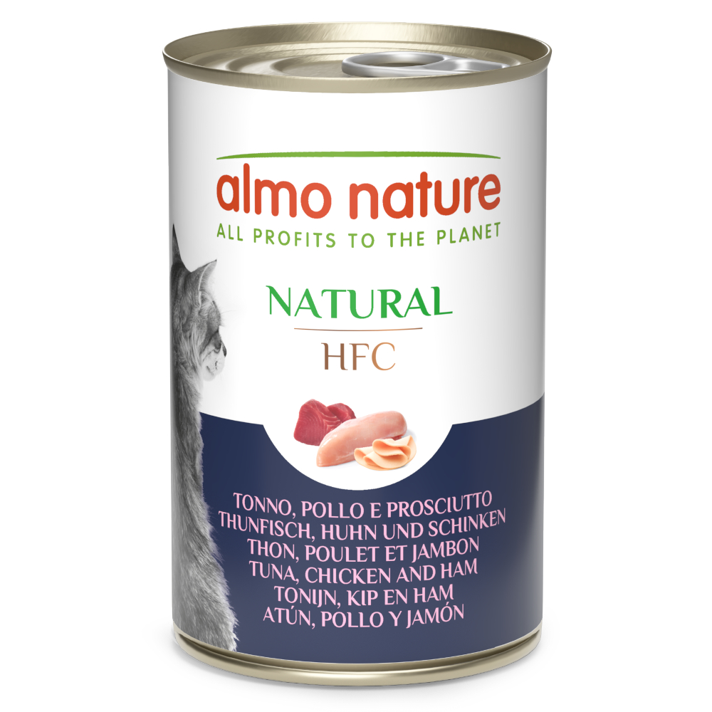 12 + 6 gratis! 18 x 140 g Almo Nature HFC Natural  - Thunfisch, Huhn und Schinken von Almo Nature HFC