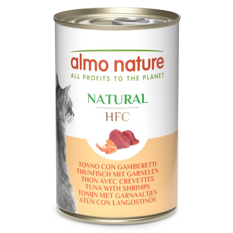 12 + 6 gratis! 18 x 140 g Almo Nature HFC Natural  - Thunfisch mit Garnelen von Almo Nature HFC