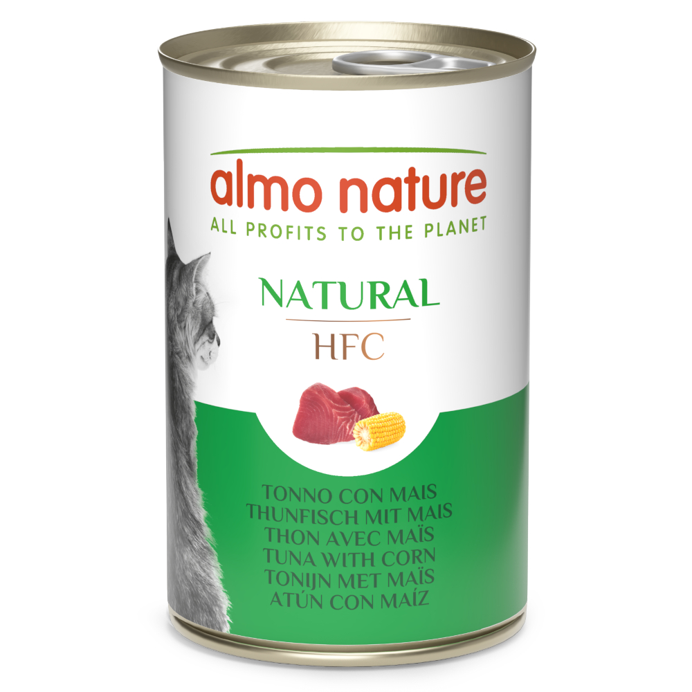 12 + 6 gratis! 18 x 140 g Almo Nature HFC Natural  - Thunfisch mit Mais von Almo Nature HFC