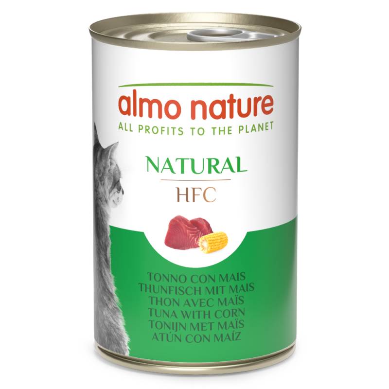 12 + 6 gratis! 18 x 140 g Almo Nature HFC Natural  - Thunfisch mit Mais von Almo Nature HFC
