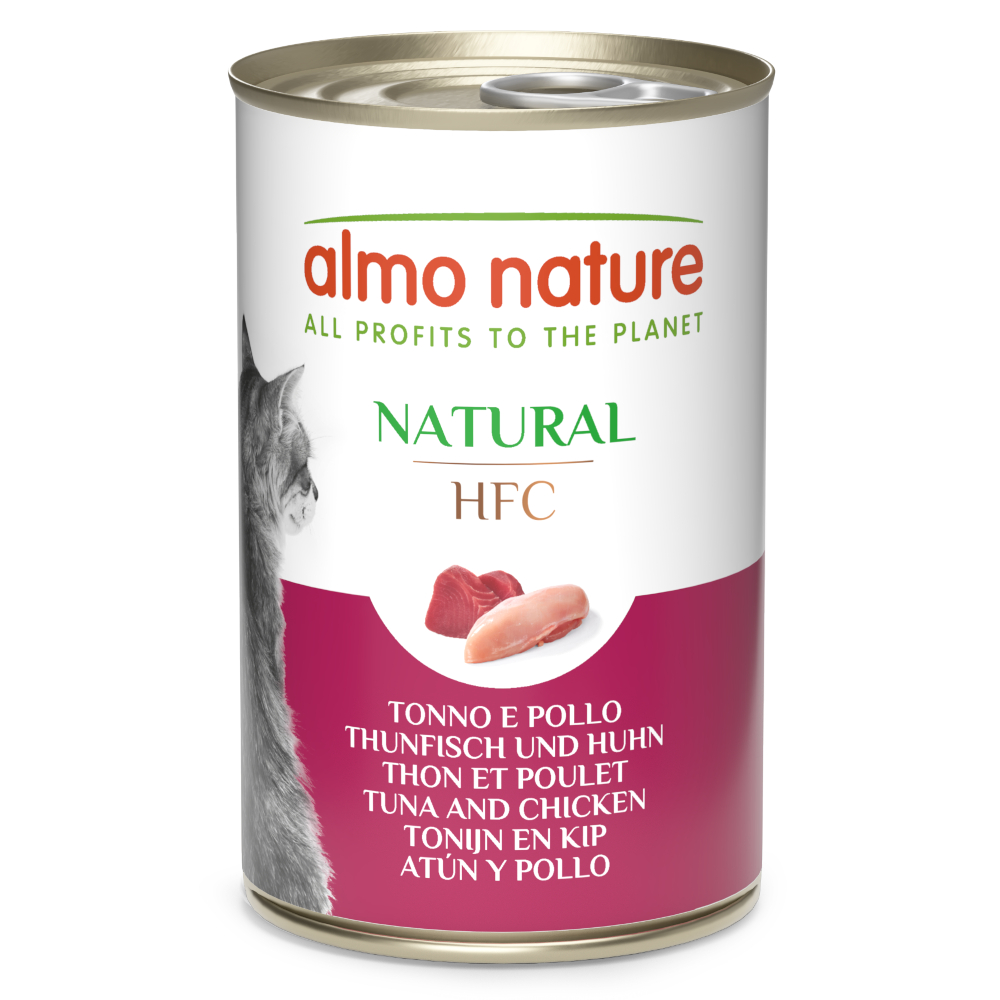 12 + 6 gratis! 18 x 140 g Almo Nature HFC Natural  - Thunfisch und Huhn von Almo Nature HFC