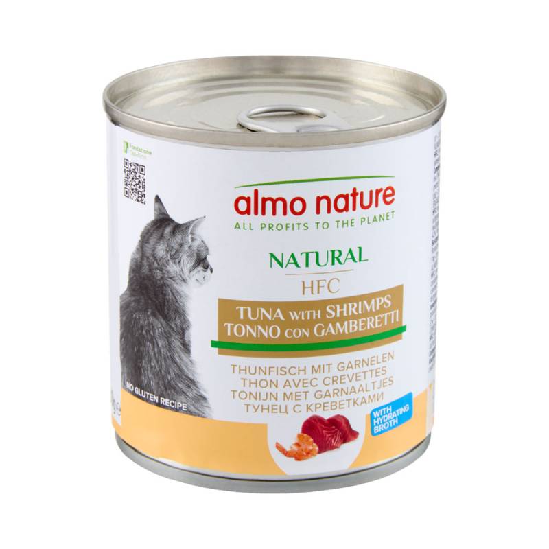 5 + 1 gratis! 6 x 280 g Almo Nature HFC Natural - Thunfisch mit Garnelen von Almo Nature HFC
