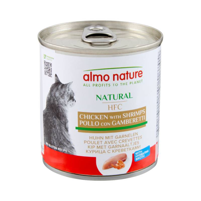 6 x 280 g Almo Nature HFC Natural zum Sonderpreis! - Huhn mit Garnelen von Almo Nature HFC