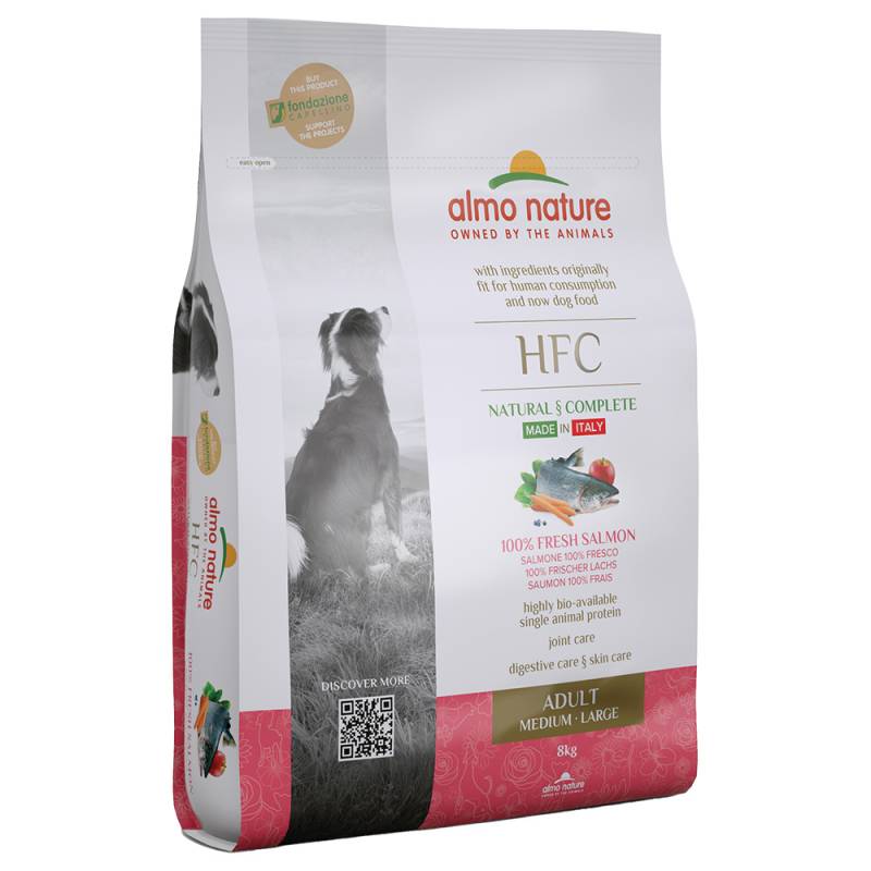 Almo Nature HFC Adult Hund M-L Lachs - Sparpaket: 2 x 8 kg von Almo Nature HFC