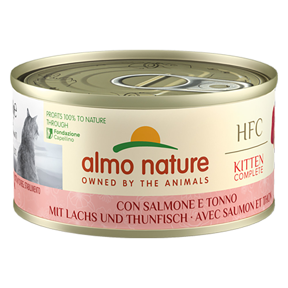 Sparpaket Almo Nature HFC Complete Kitten 24 x 70 g - Lachs mit Thunfisch von Almo Nature HFC