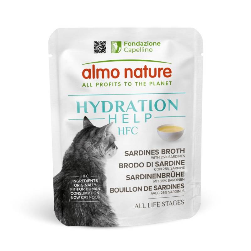 Sparpaket Almo Nature HFC Hydration Help 24 x 50 g - Sardinenbrühe mit Sardinen von Almo Nature HFC