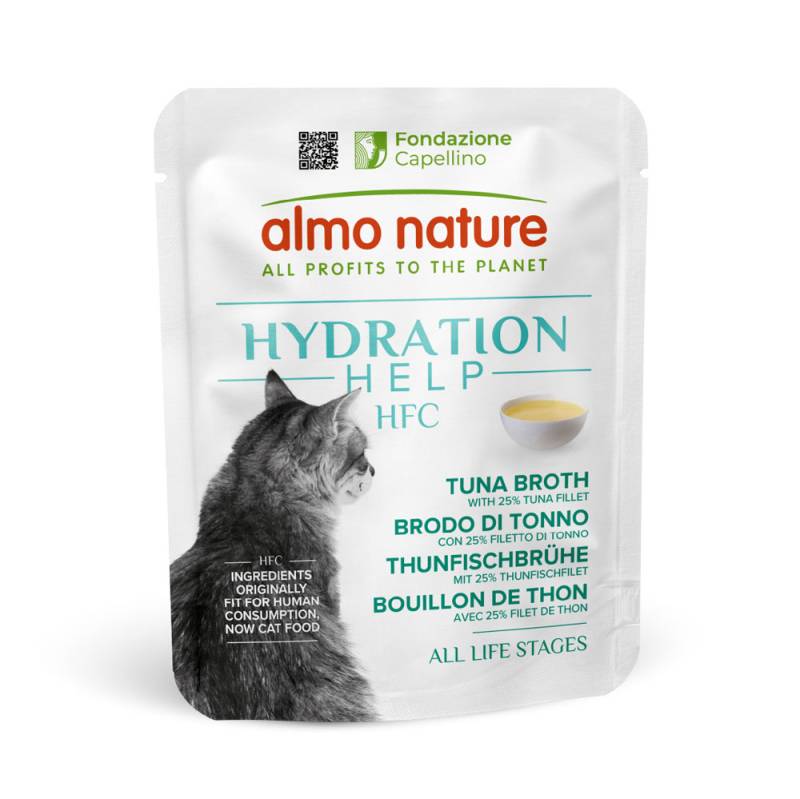 Sparpaket Almo Nature HFC Hydration Help 24 x 50 g - Thunfischbrühe mit Thunfischfilet von Almo Nature HFC