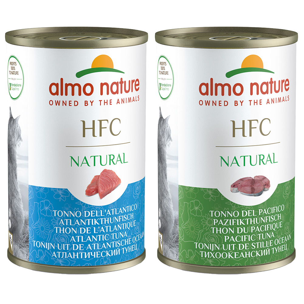 Sparpaket Almo Nature HFC Natural 12 x 140 g - Mixpaket (Atlantikthunfisch und Pazifikthunfisch) von Almo Nature HFC